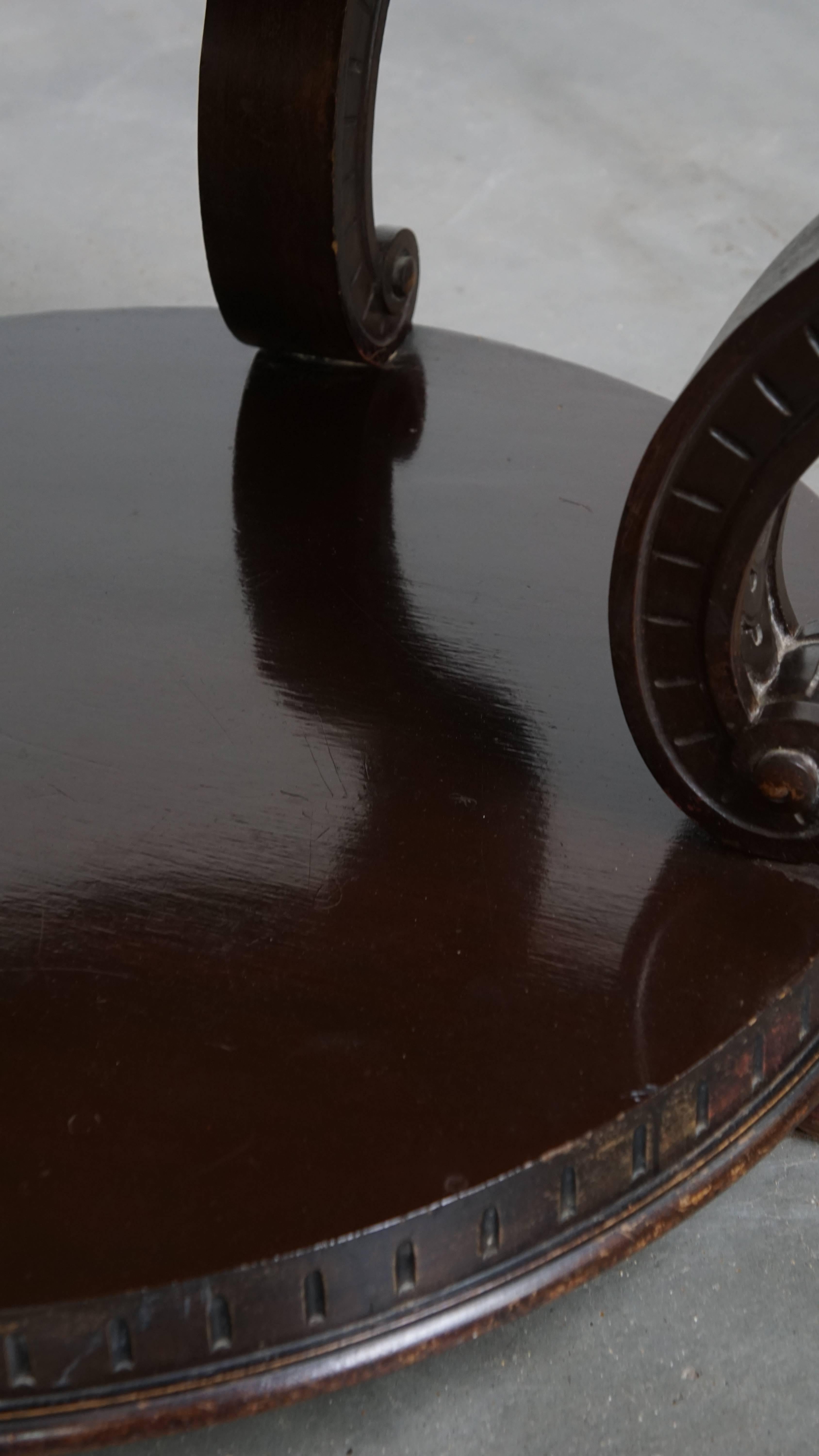 Antique French Side Table from the Early 1900s with a Marble Top For Sale 4