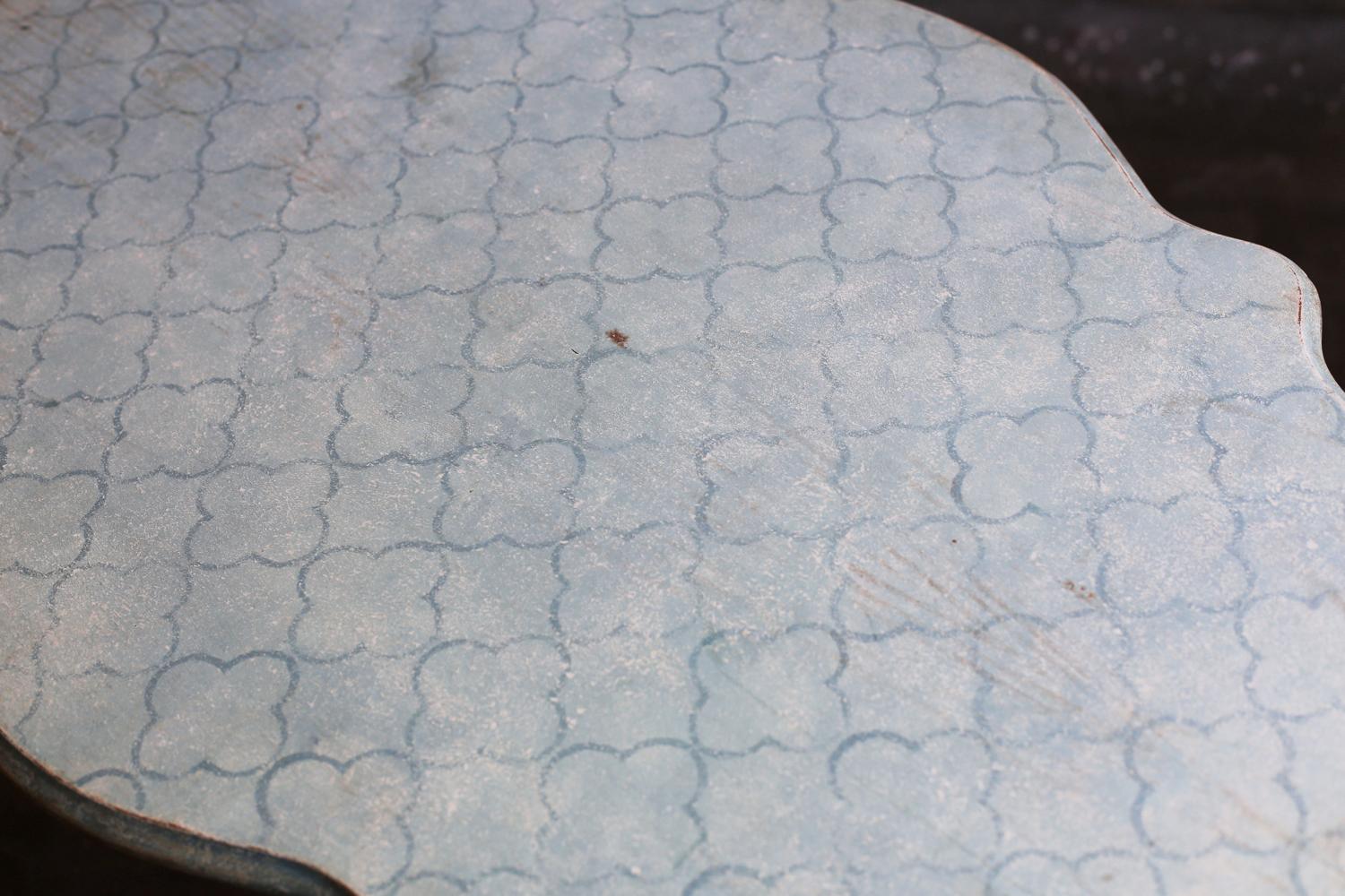 Antique French Side Table con pittura blu In condizioni buone in vendita a Sammu-shi, Chiba