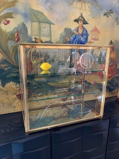 Antique French Siegel Brass Display Cabinet - Vitrine