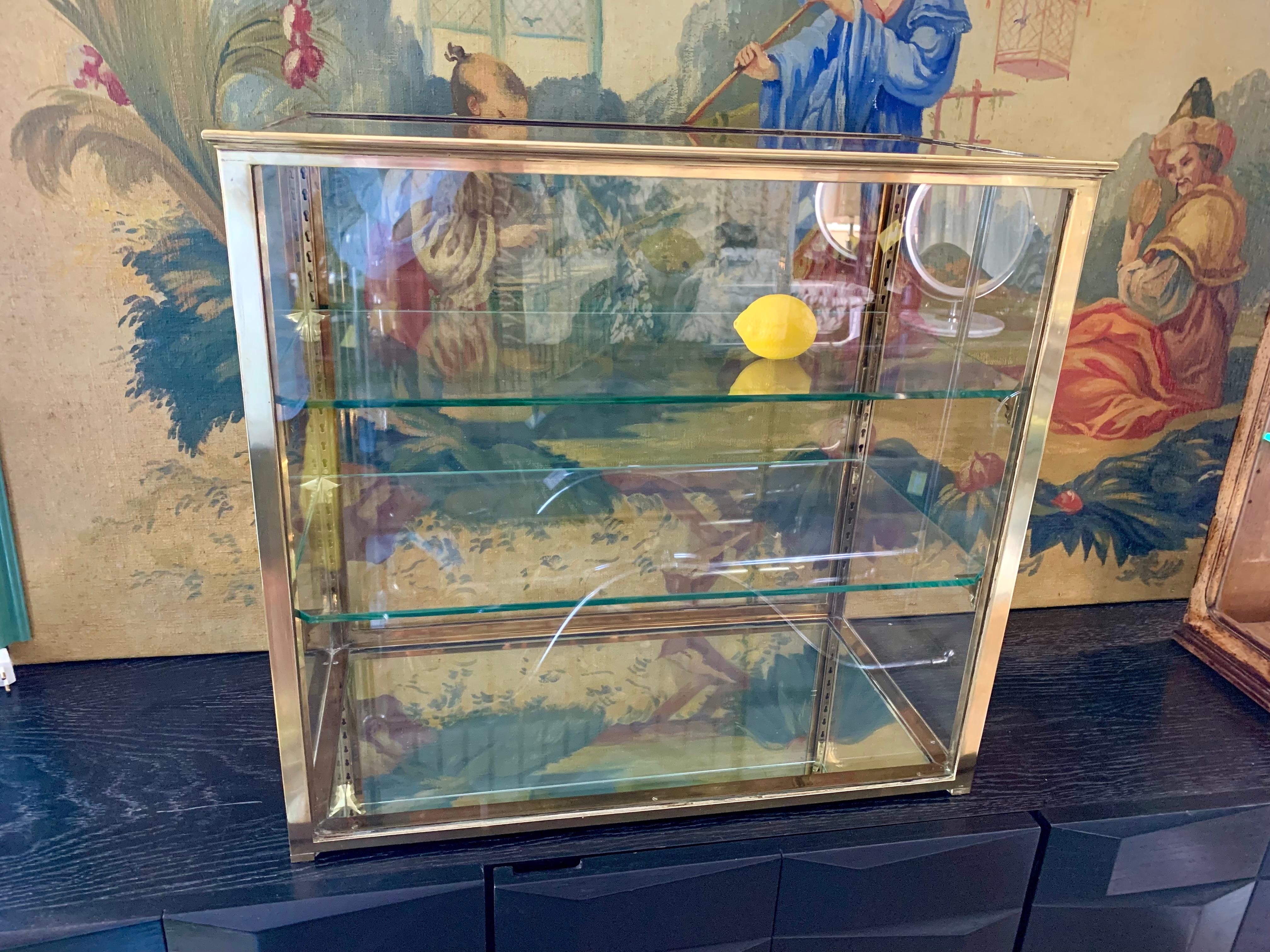 Antique French Siegel Brass Display Cabinet - Vitrine 5