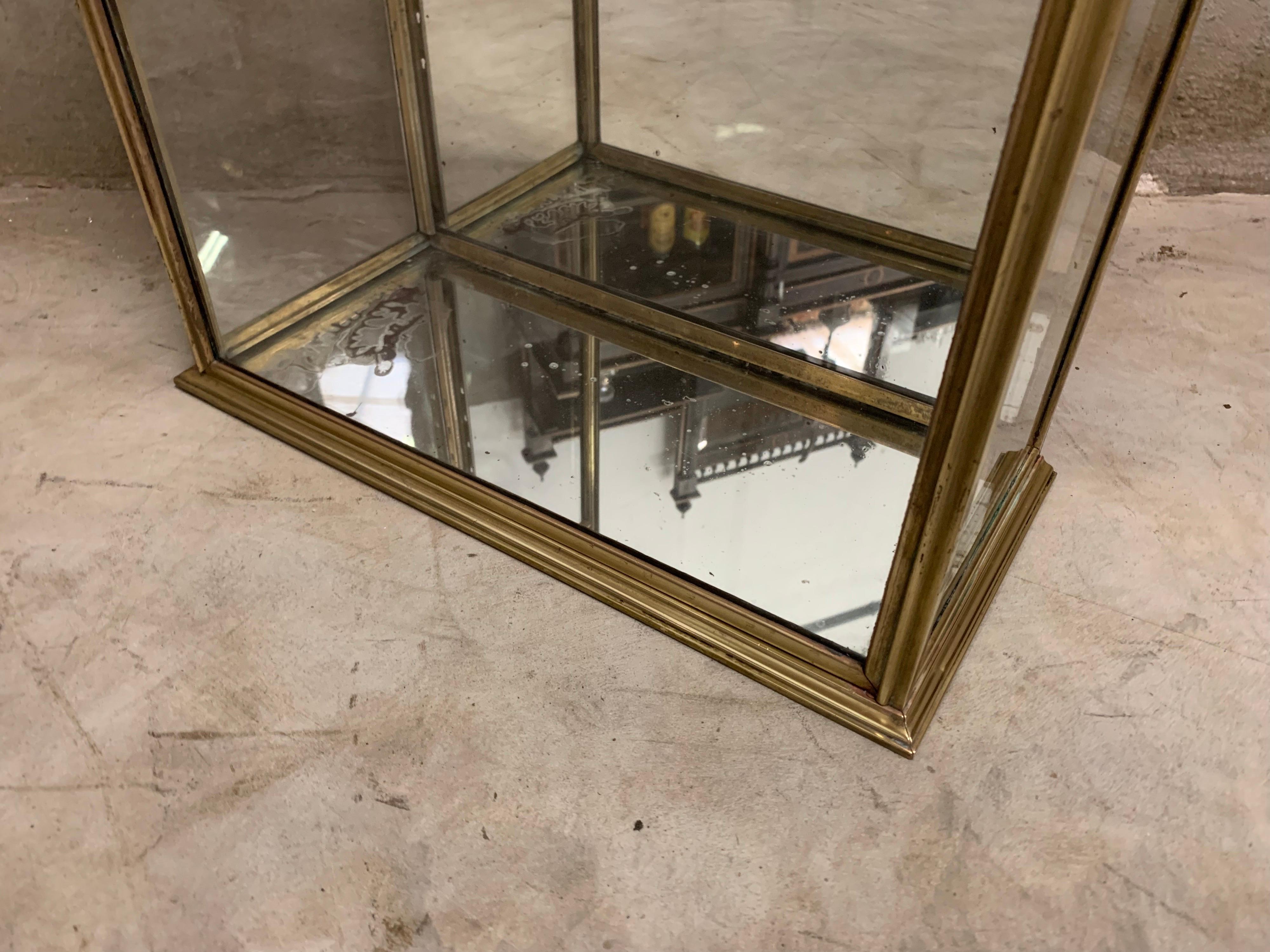 Other Antique French Siégèl Paris brass display cabinet. Early 1900's