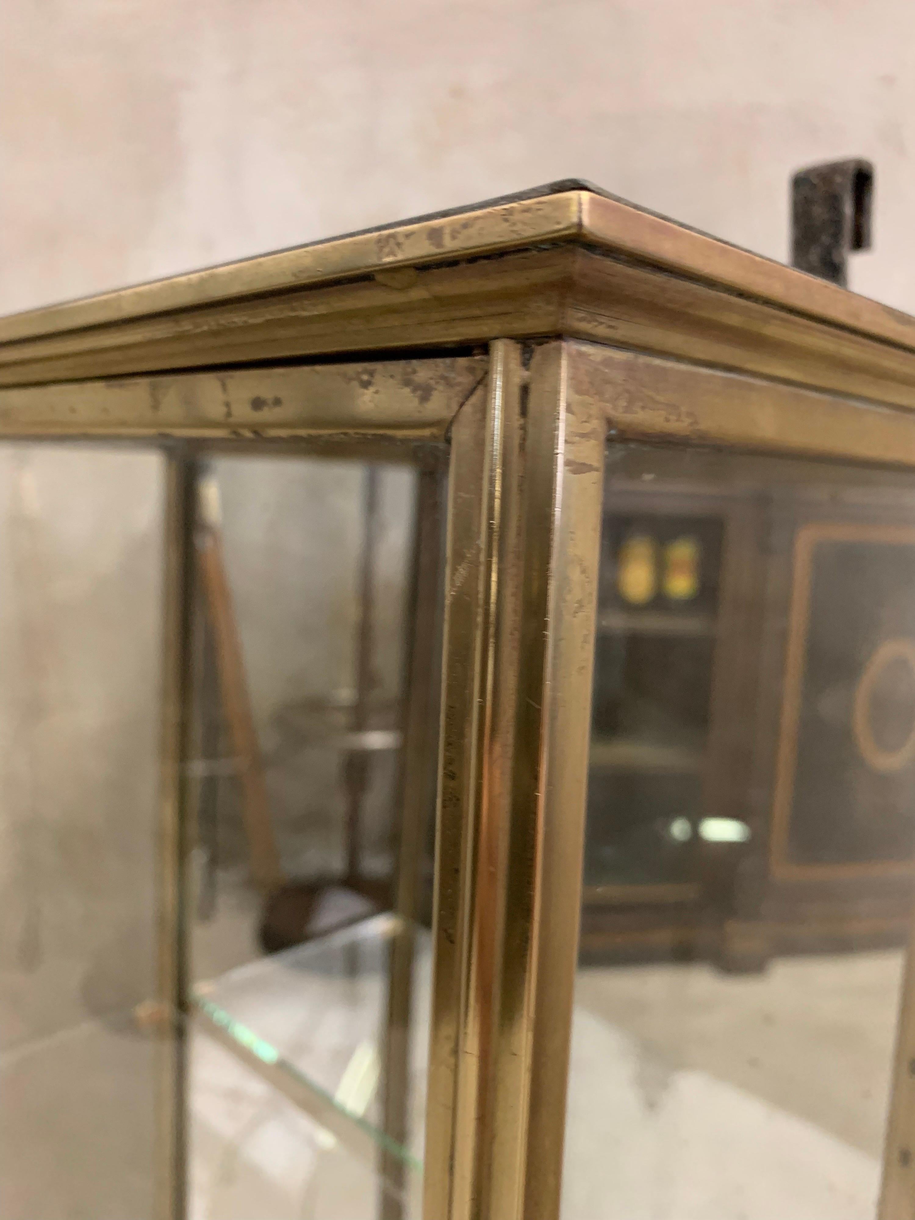 20th Century Antique French Siégèl Paris brass display cabinet. Early 1900's