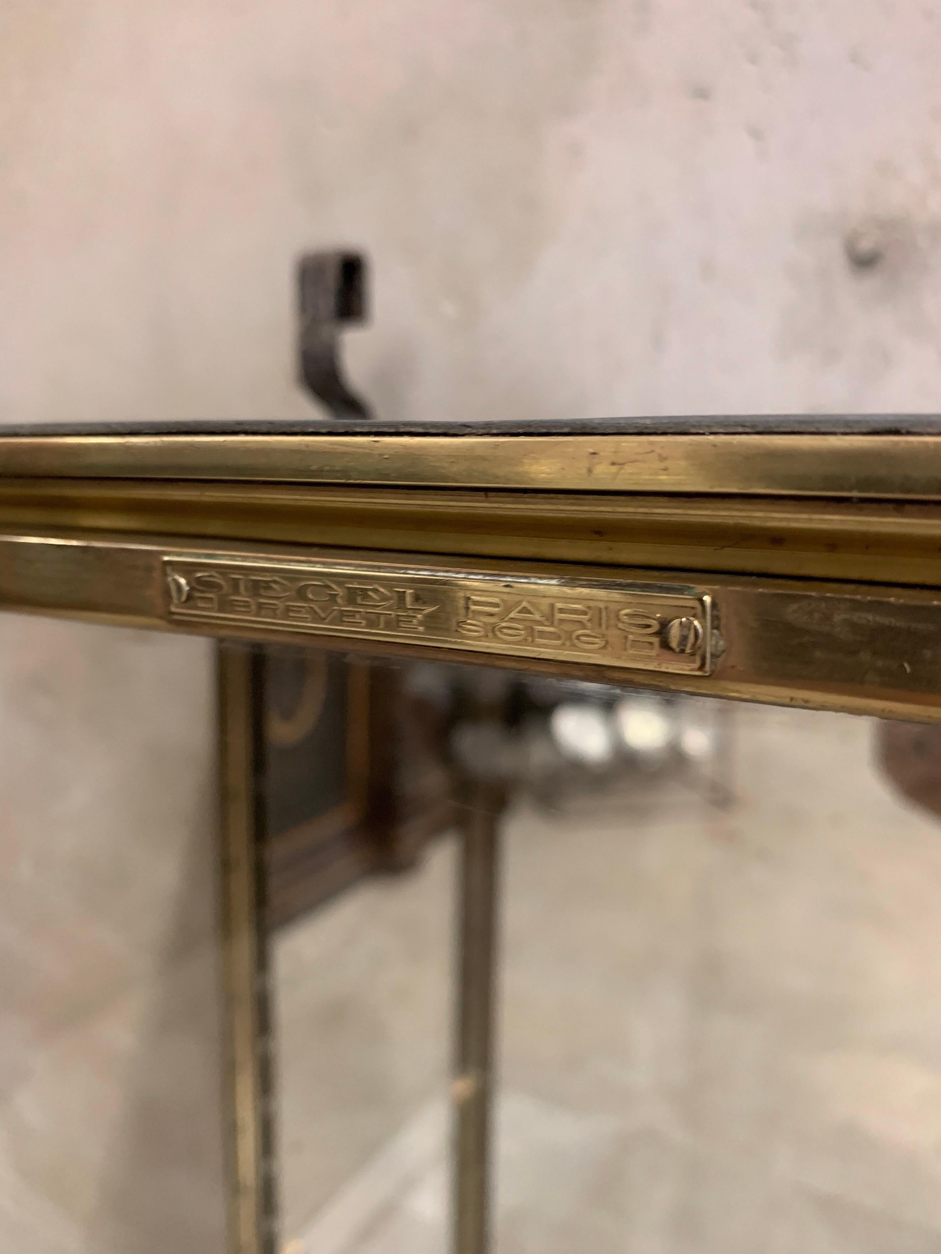 Antique French Siégèl Paris brass display cabinet. Early 1900's 1