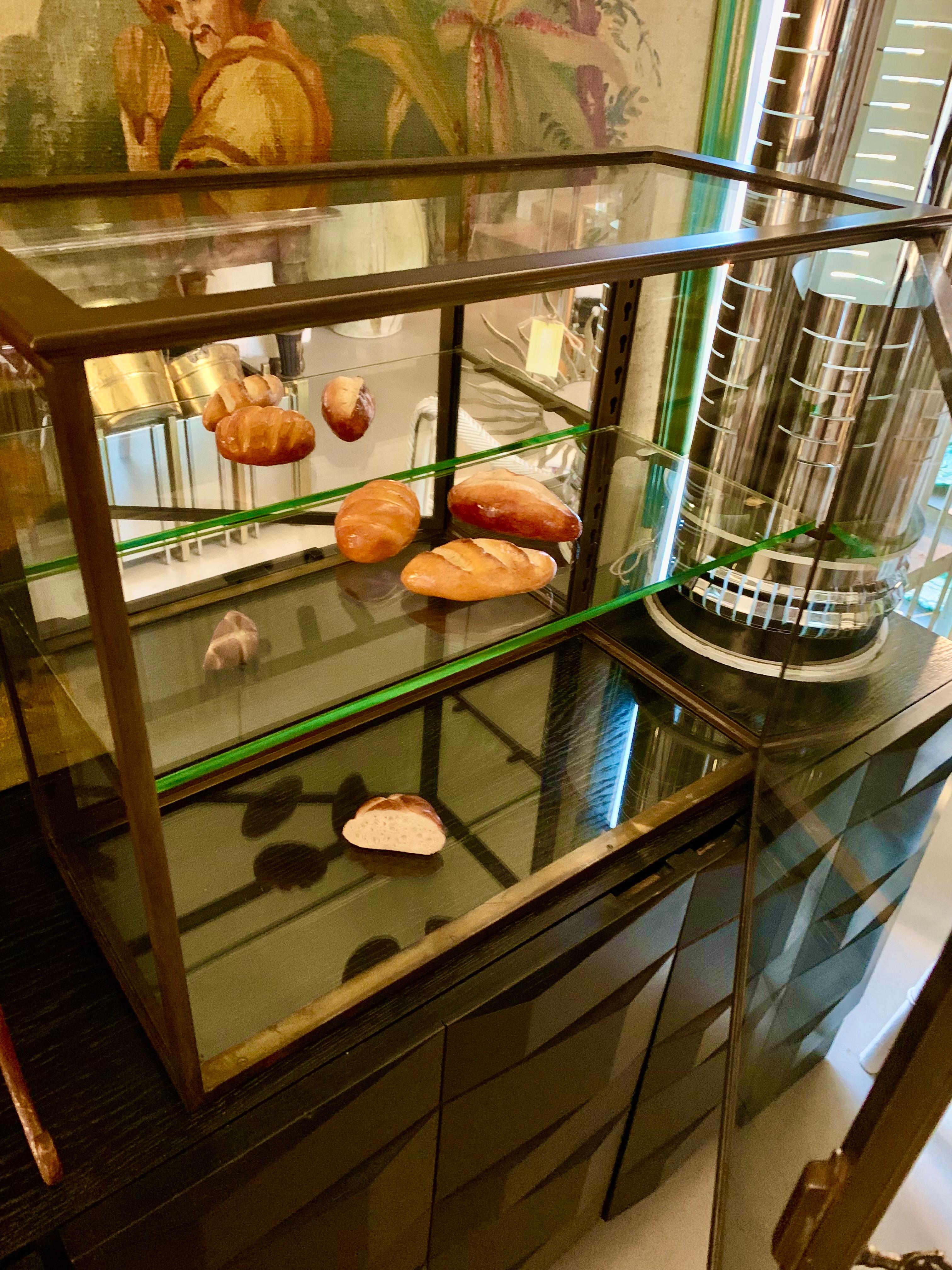 Antique French Siegel Table Display Cabinet - Vitrine 1