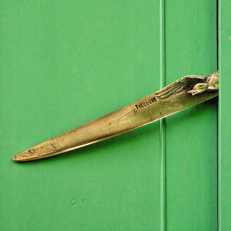 Antique French Signed Art Nouveau Bronze Ente Figur Brieföffner von Frecourt im Angebot 8