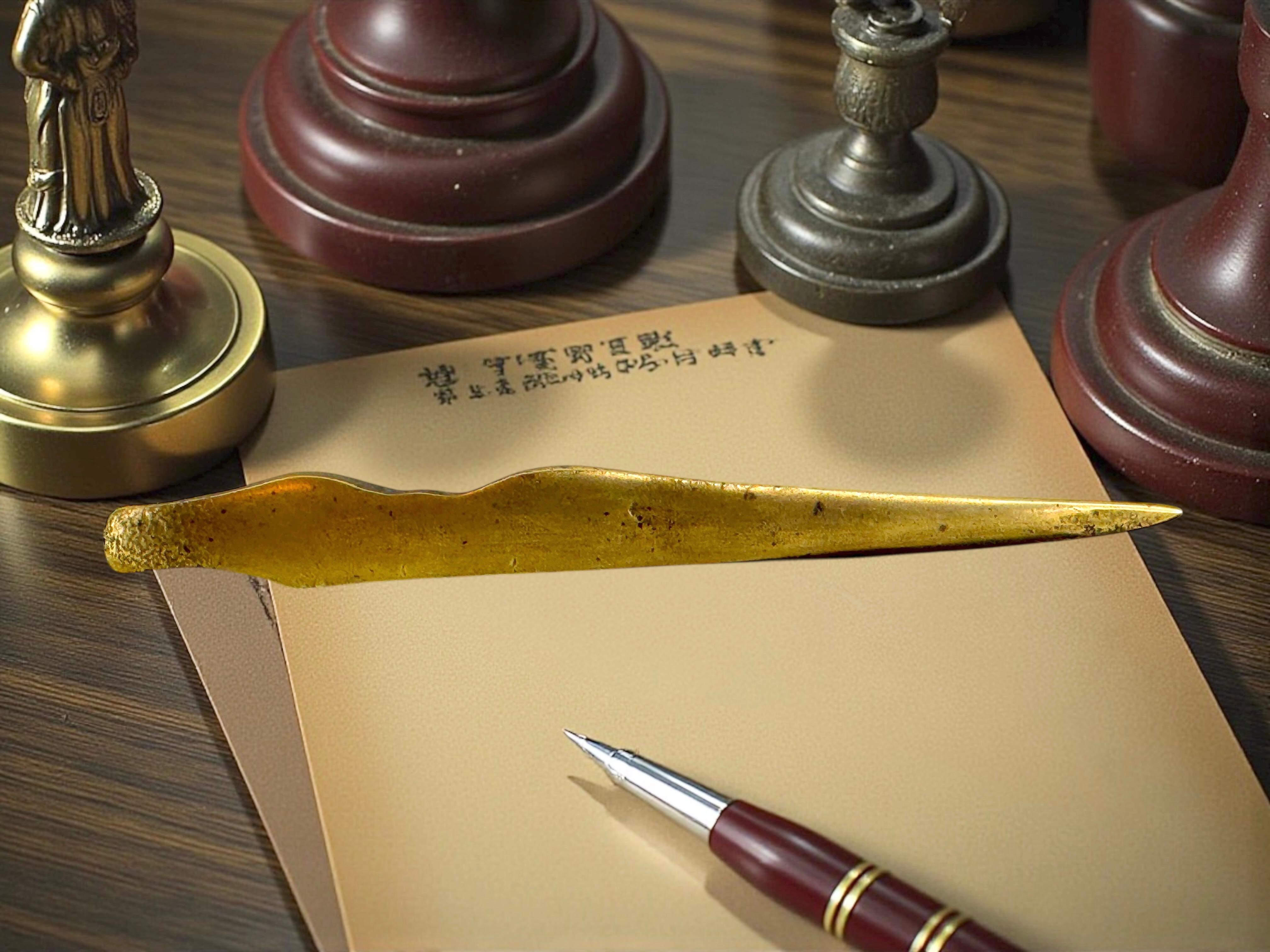 Antique French Signed Art Nouveau Bronze Ente Figur Brieföffner von Frecourt im Angebot 2