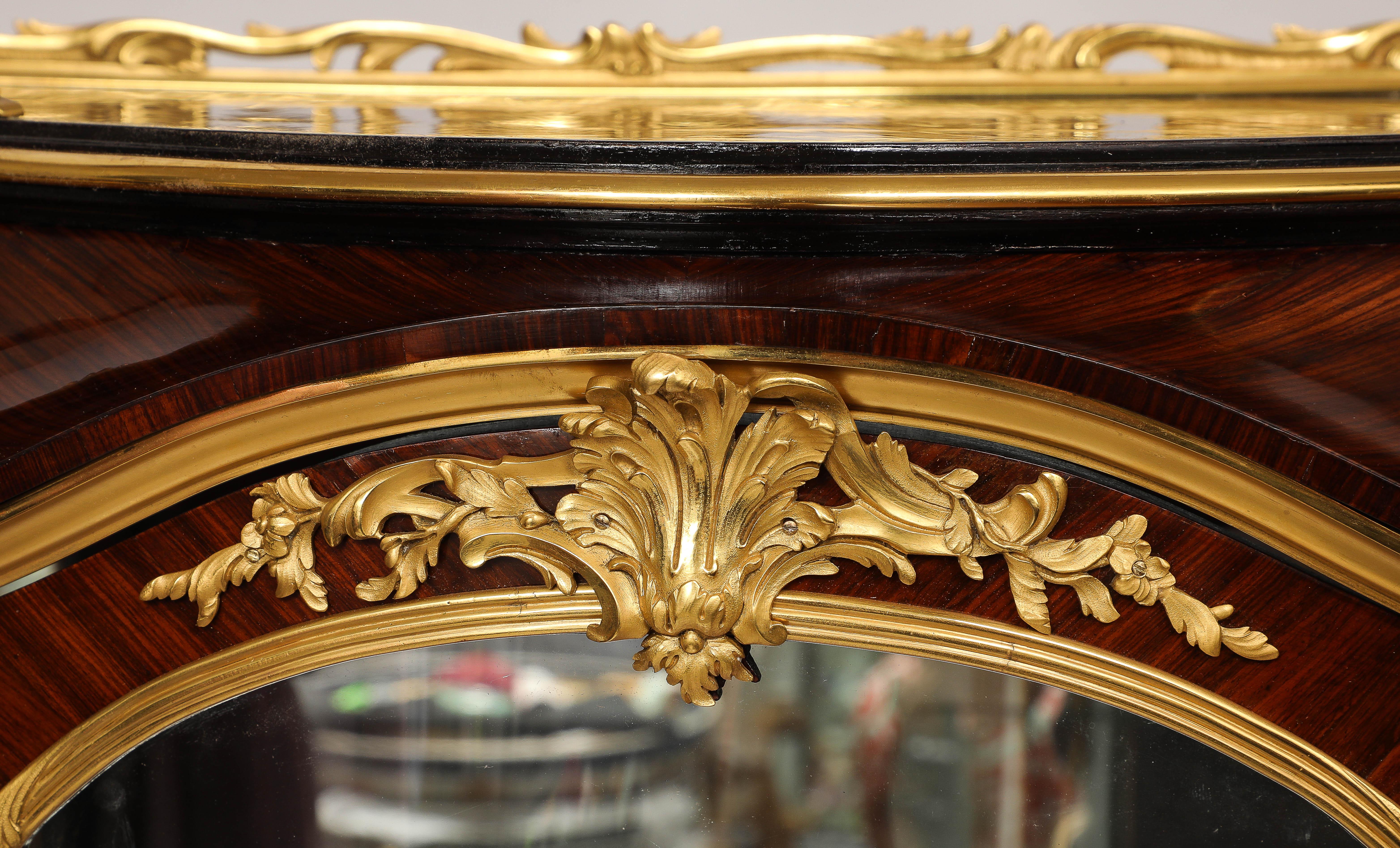 Antique French Signed F. Linke Ormolu Mounted Marble Top Vitrine For Sale 5