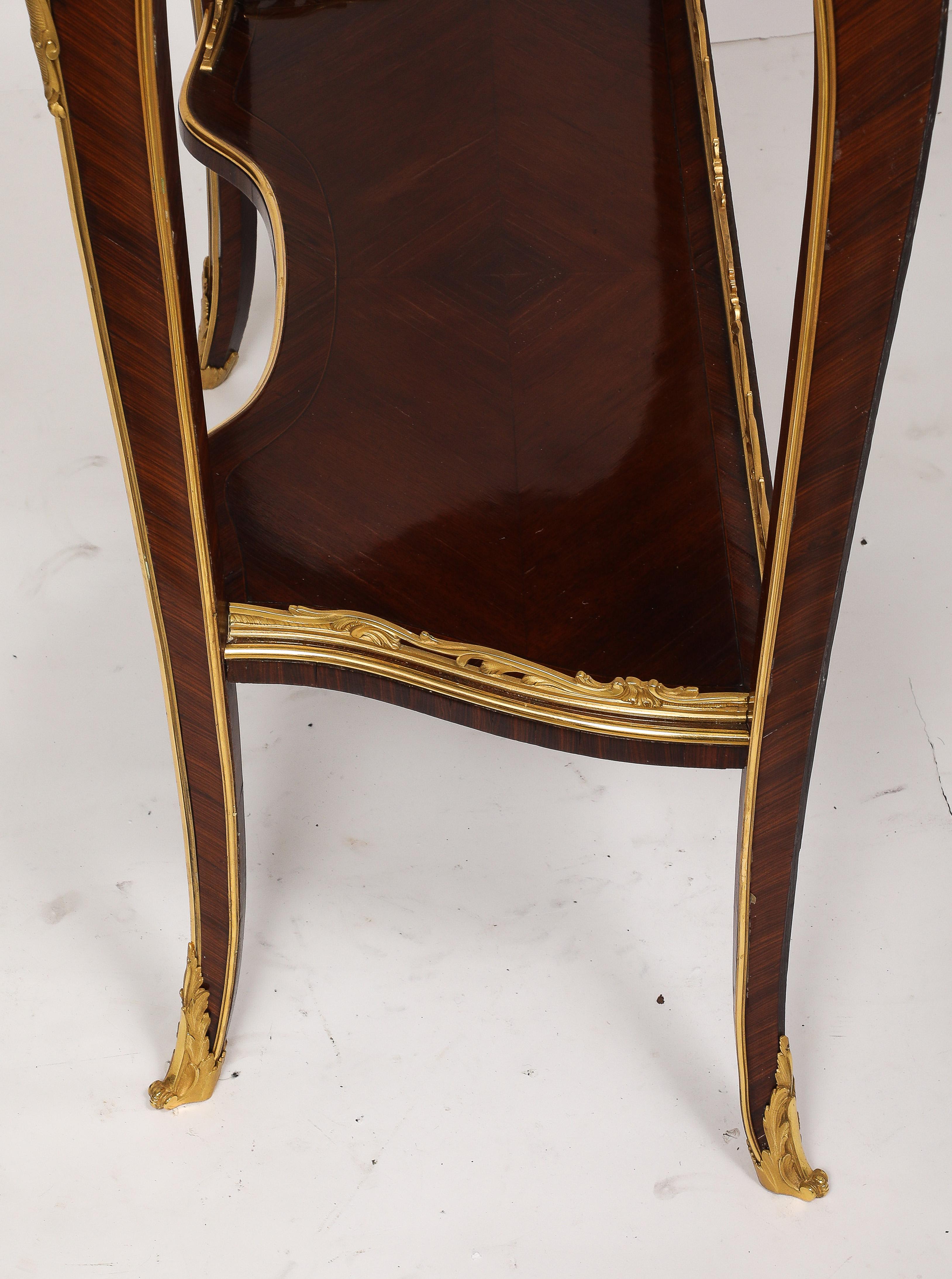Antique French Signed F. Linke Ormolu Mounted Marble Top Vitrine For Sale 10