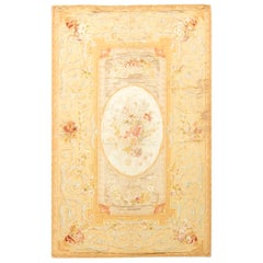 Antique French Aubusson de seda, circa 1890