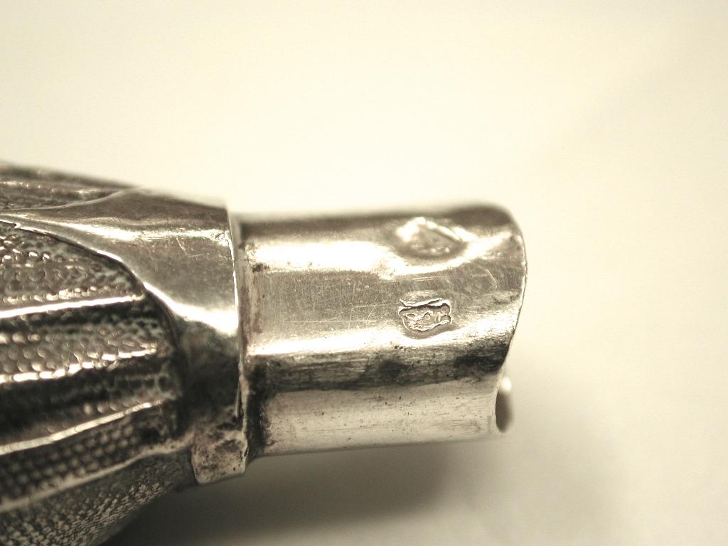 French Silver Bodkin Case in the Shape of a Crinoline Lady, circa 1880, Paris In Good Condition In London, GB