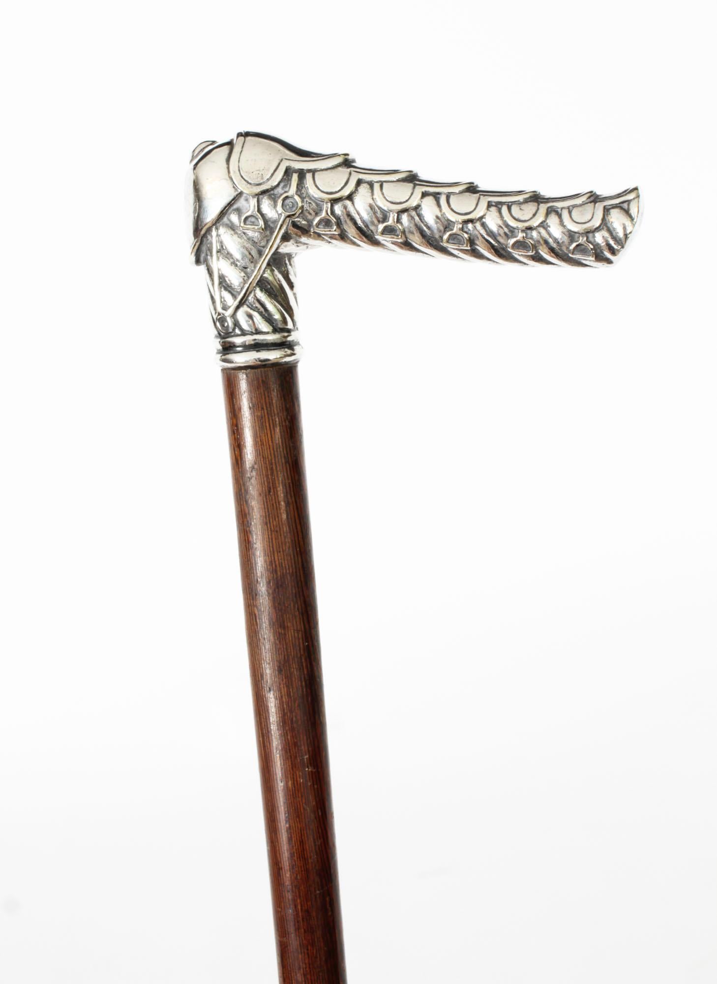 Ancienne canne de selle et étrier de marche française du 19ème siècle en vente 2