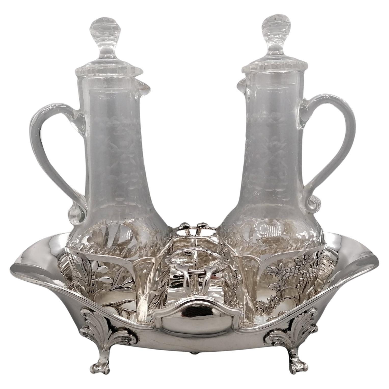 Antique French silver cruet made in France - Strasbourg 1750 - 1796