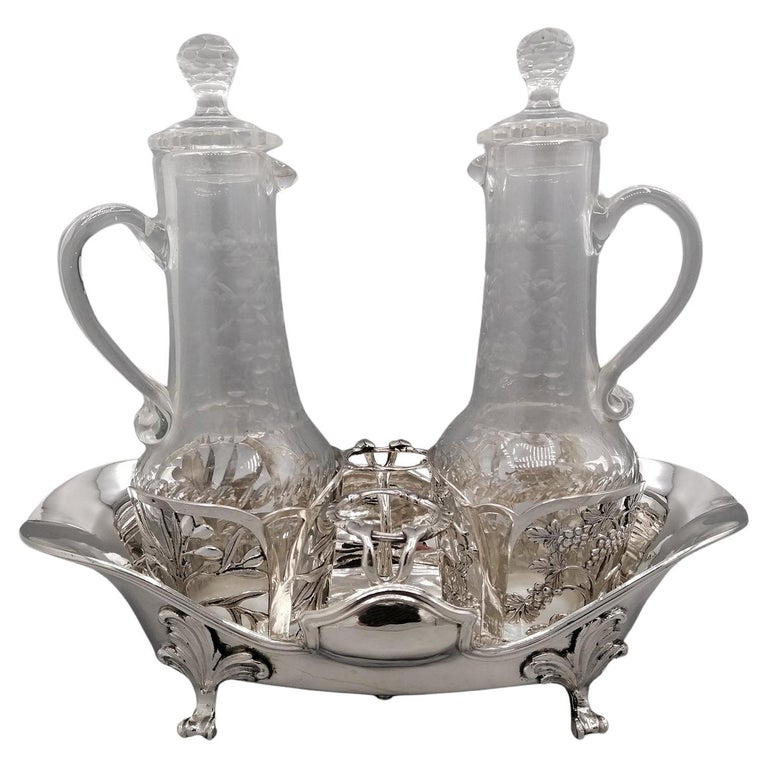 Antique French silver cruet made in France Strasbourg 1750