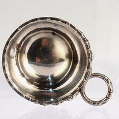 Antique French Silver 'Dieu Protege La France' Tastevin or Cognac Taster