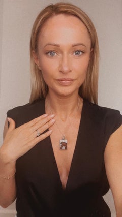 Antique French Silver, Edwardian Era Rectangular Enamel Horse Locket