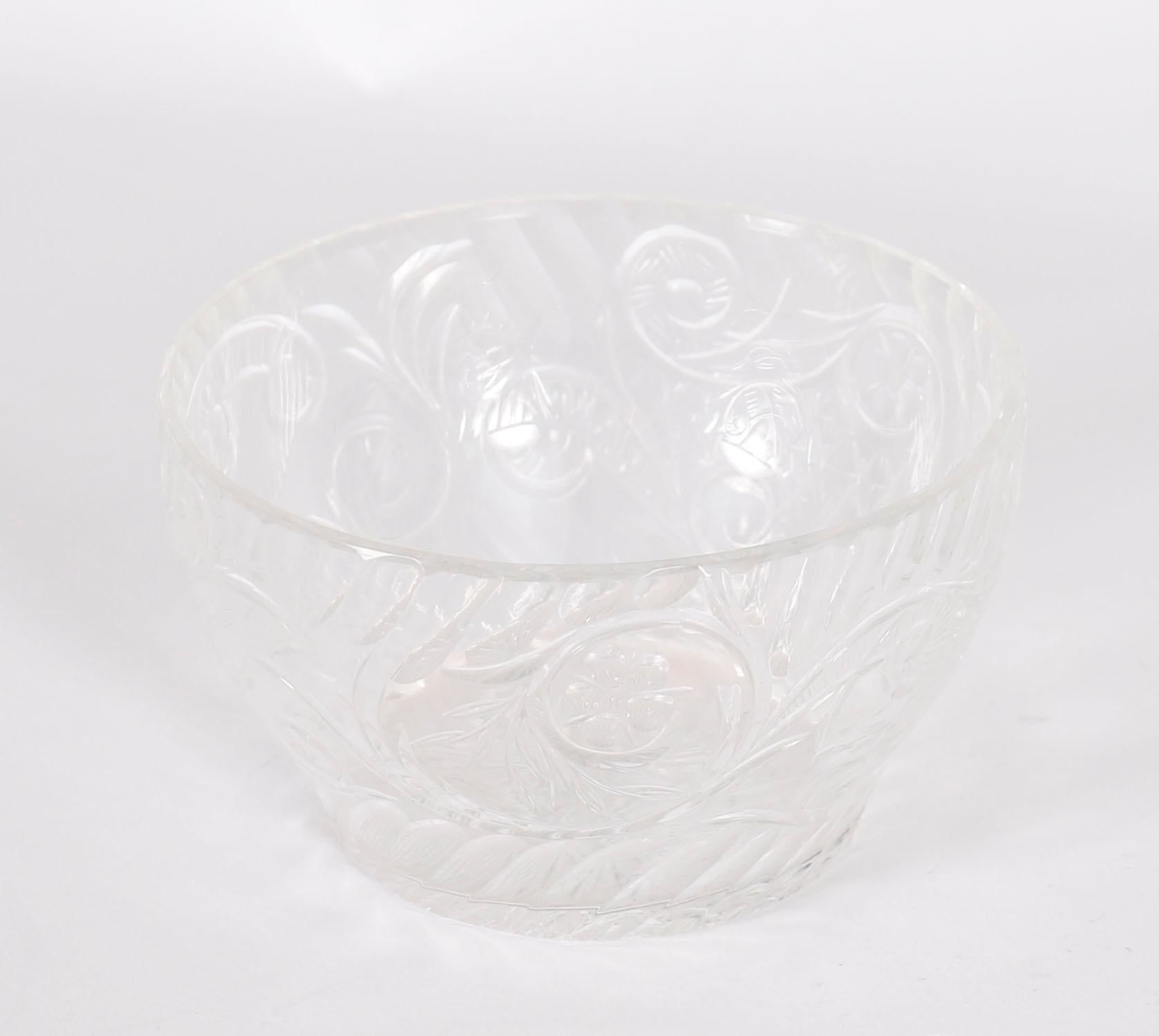 Antique French Silver, piatto da burro in argento inciso e cristallo tagliato del XIX secolo in vendita 1
