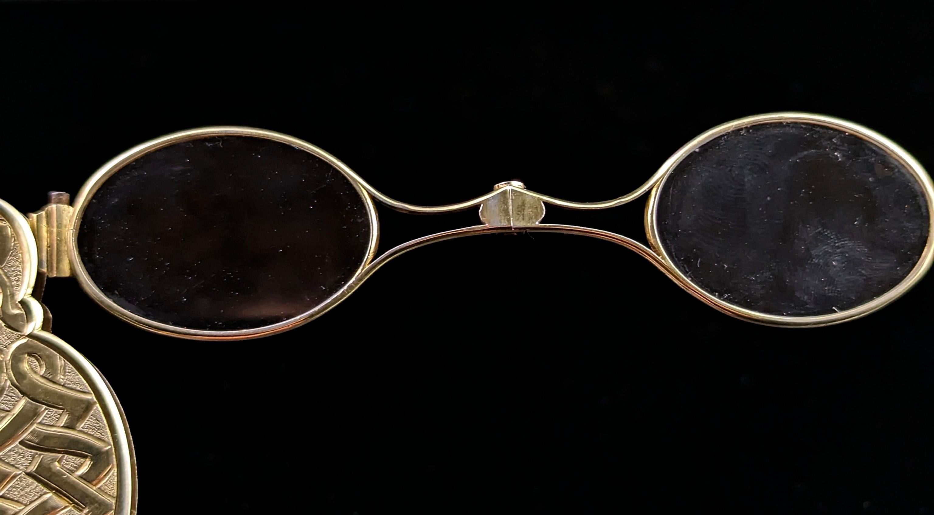 Antike französische vergoldete lorgnettes aus Silber, spectacles, P-J Meurice  im Angebot 7