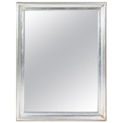Antique French Silver Giltwood Mirror