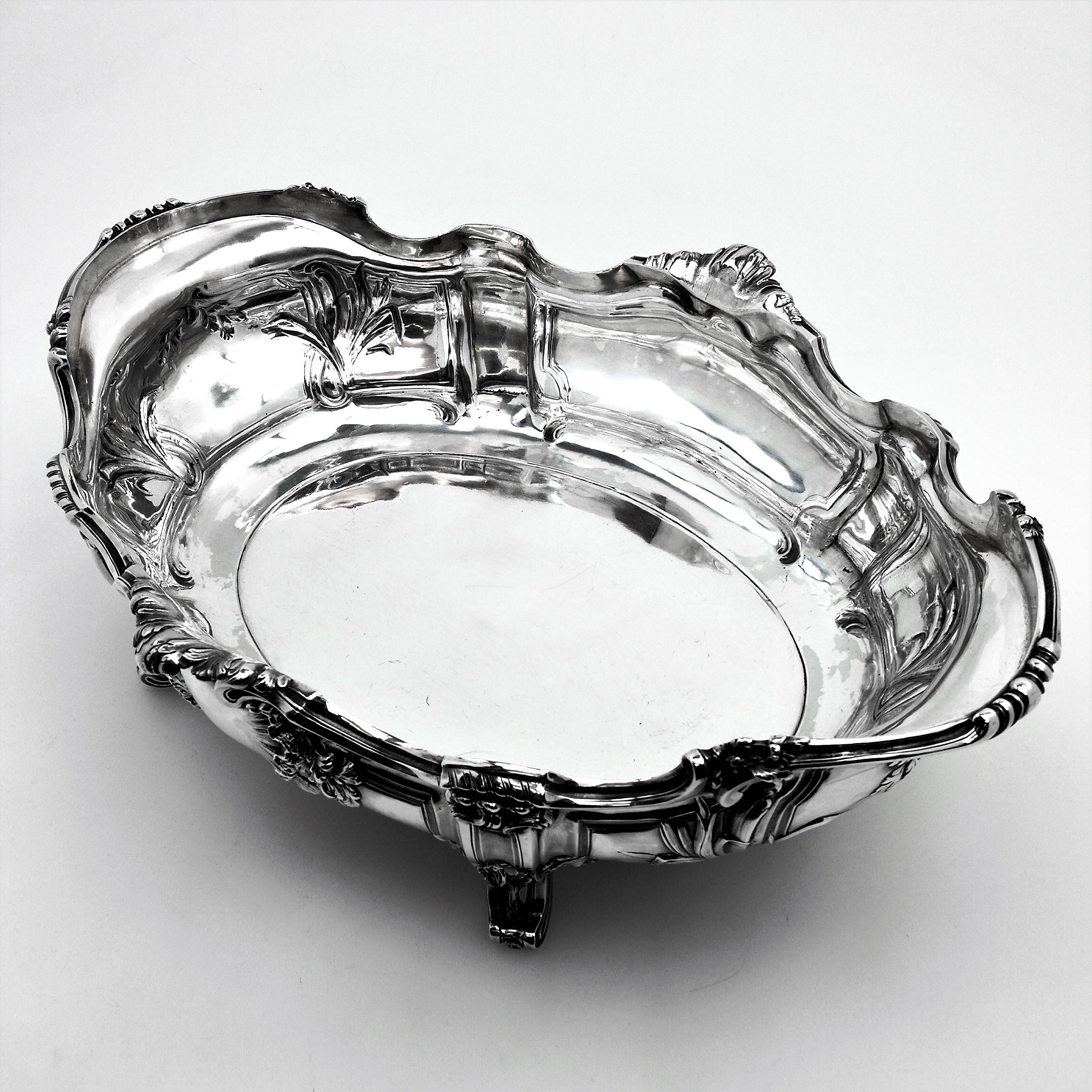 Antique French Silver Jardiniere / Dish / Centrepiece, circa 1880 2