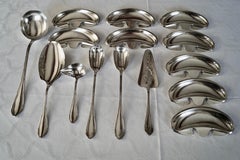 Antique french Silver Plated ARGENTAL Cutlery Flatware set of 146 pieces 1920's