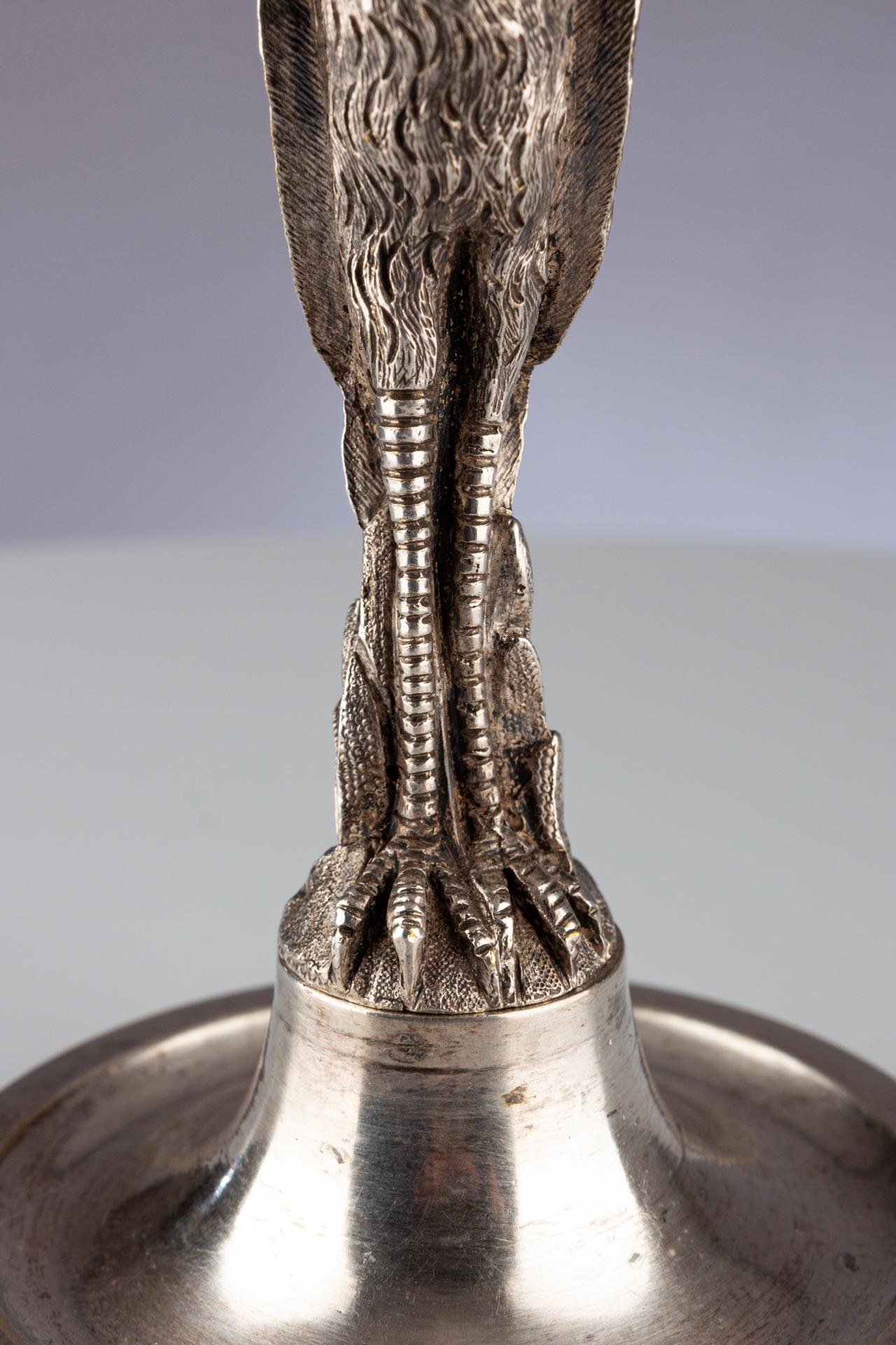 Antique French Silver Plated Bird Shaped Menu or Business Card Holder For Sale 9