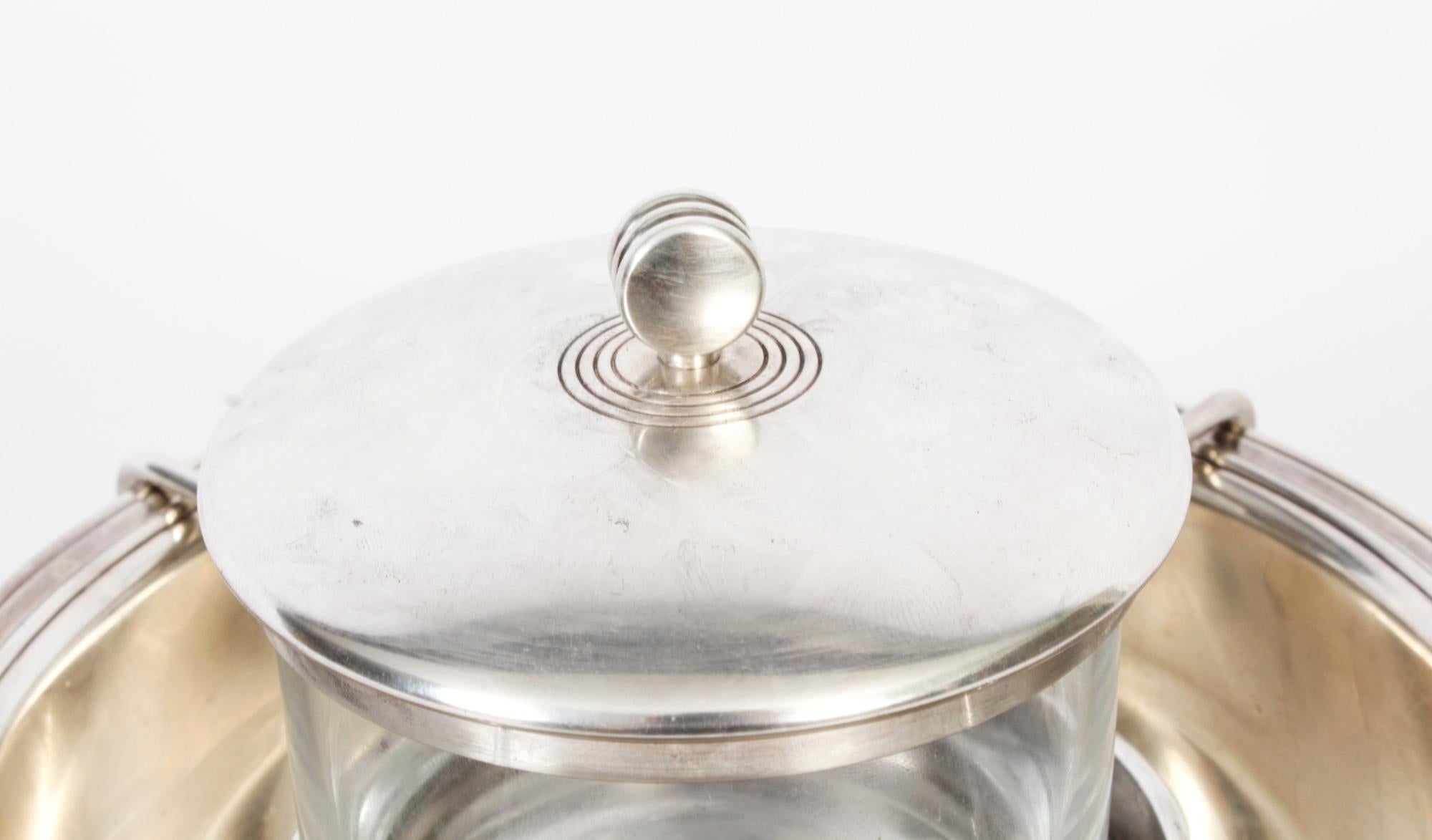 Vintage French Silver Plated Caviar Set K & T Collection by Christofle 20th C 4