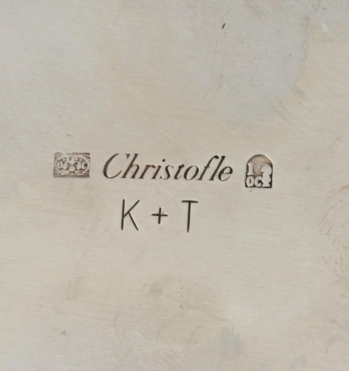 Vintage French Silver Plated Caviar Set K & T Collection by Christofle 20th C 10