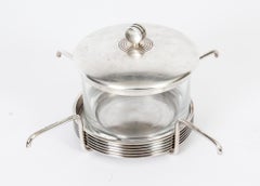 Vintage French Silver Plated Caviar Set K & T Collection by Christofle 20th C