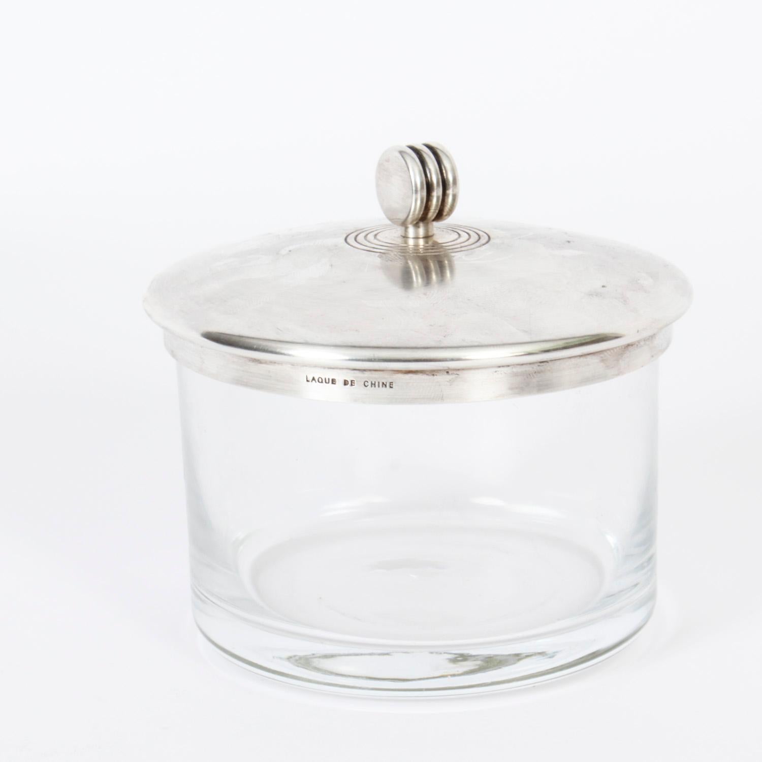 Art Deco Vintage French Silver Plated Caviar Set K & T Collection by Christofle 20th C