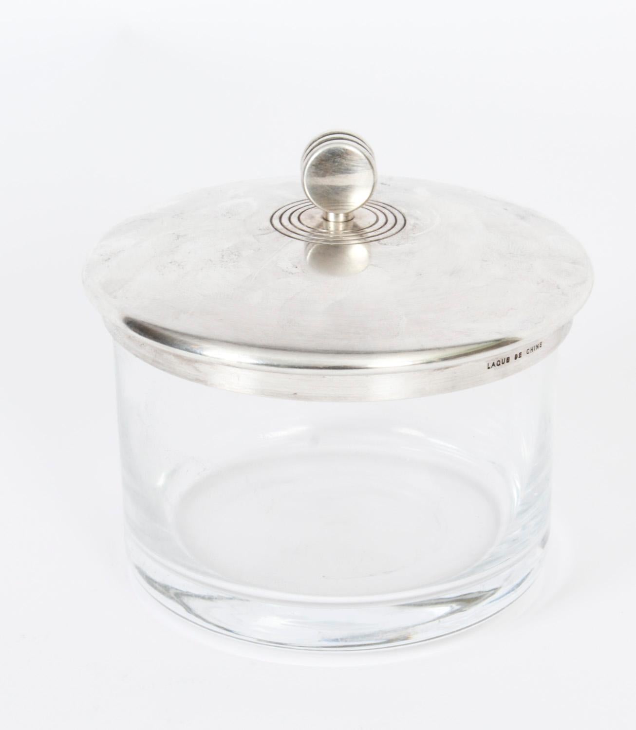 Vintage French Silver Plated Caviar Set K & T Collection by Christofle 20th C In Good Condition In London, GB