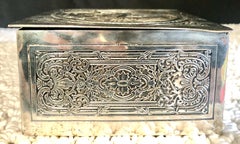Antique French Silver-plated Jewelry or Trinket Box