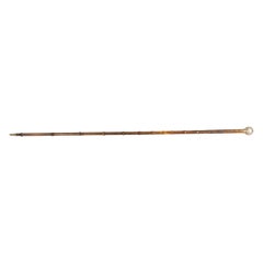 Antique French Silver Plated Long Walking Cane Stick, 19th Century