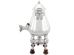 Antique 1900s French Silver Samovar