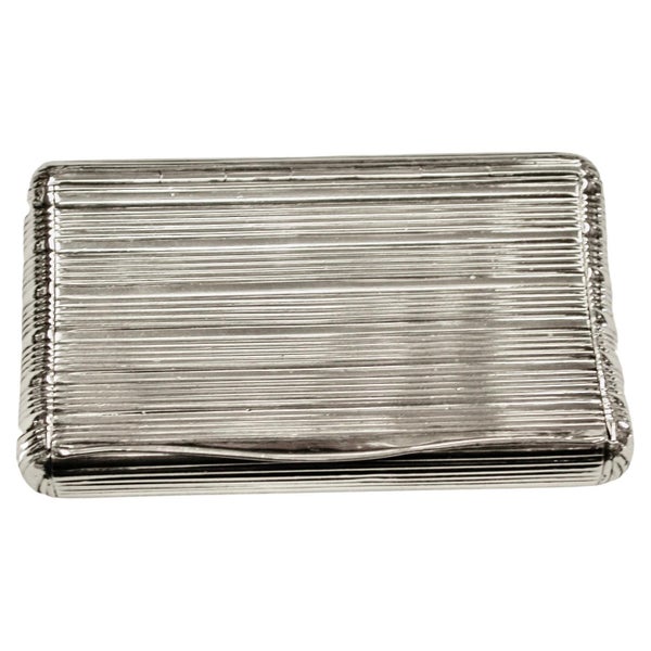 Antique French Silver Snuff Box, Dated 1820, Made in Paris