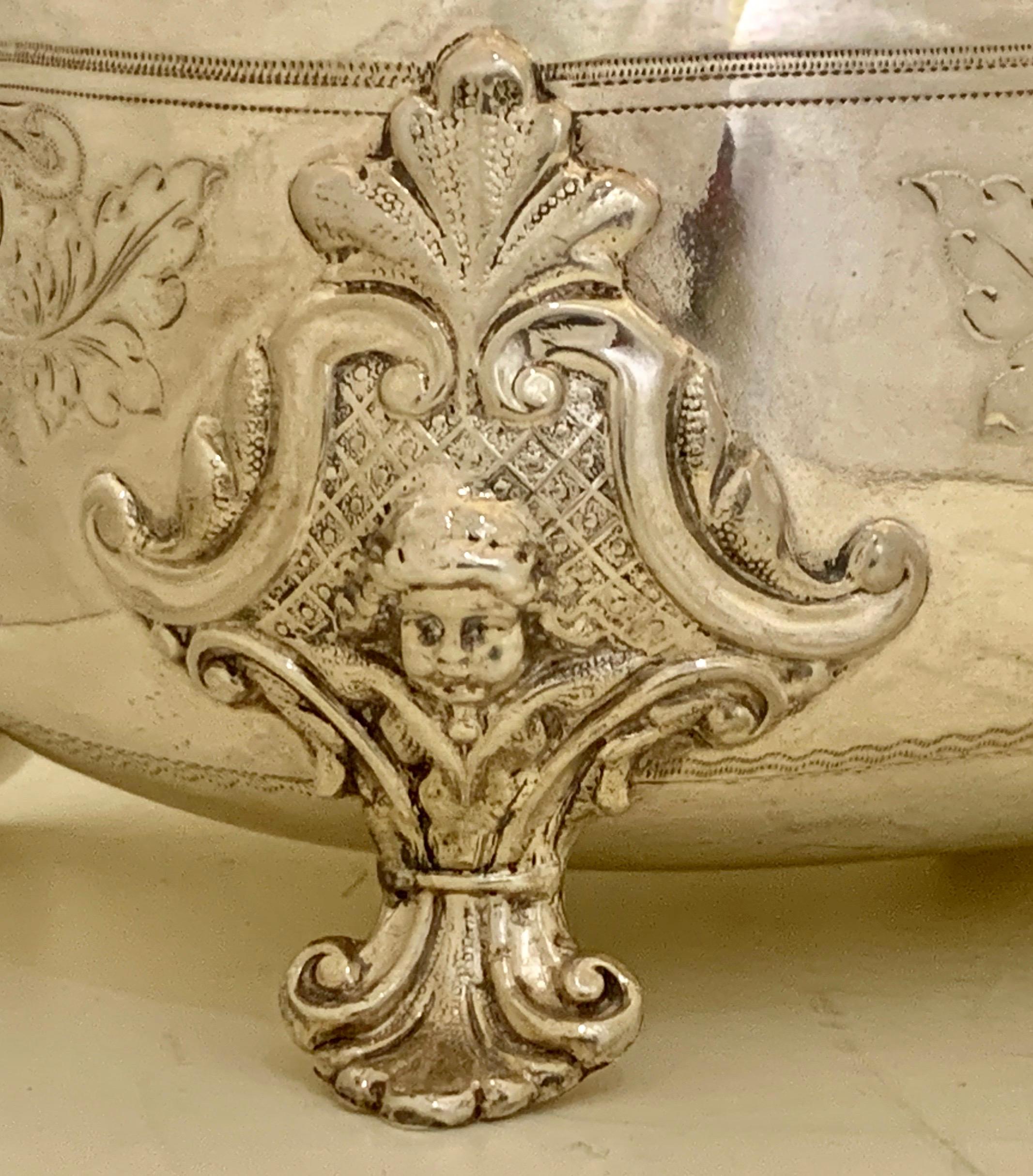 Late 19th Century Antique French Silver Sugar Box / Casket Ornate