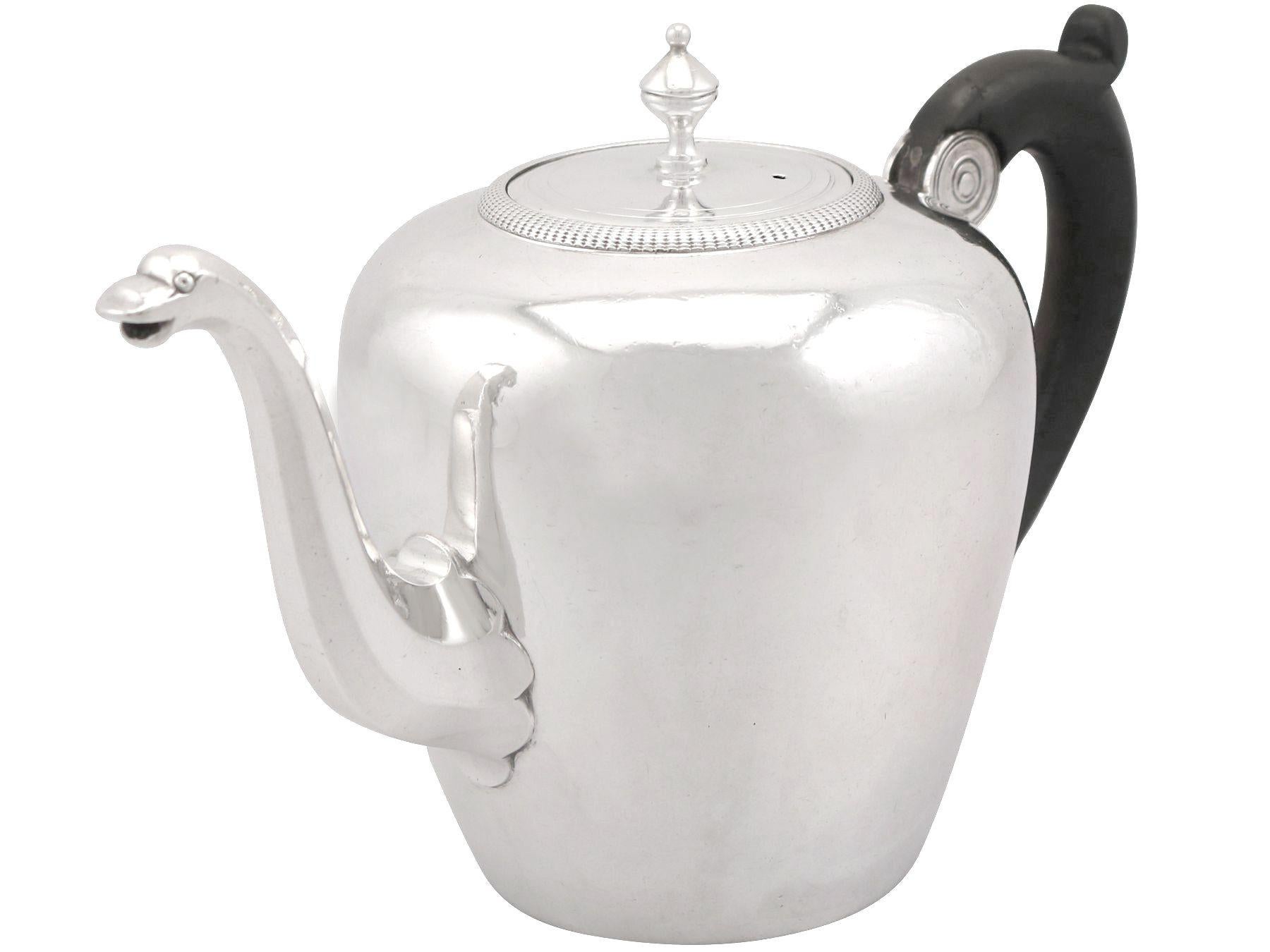 Sterling Silver Antique French Silver Teapot, Circa 1789