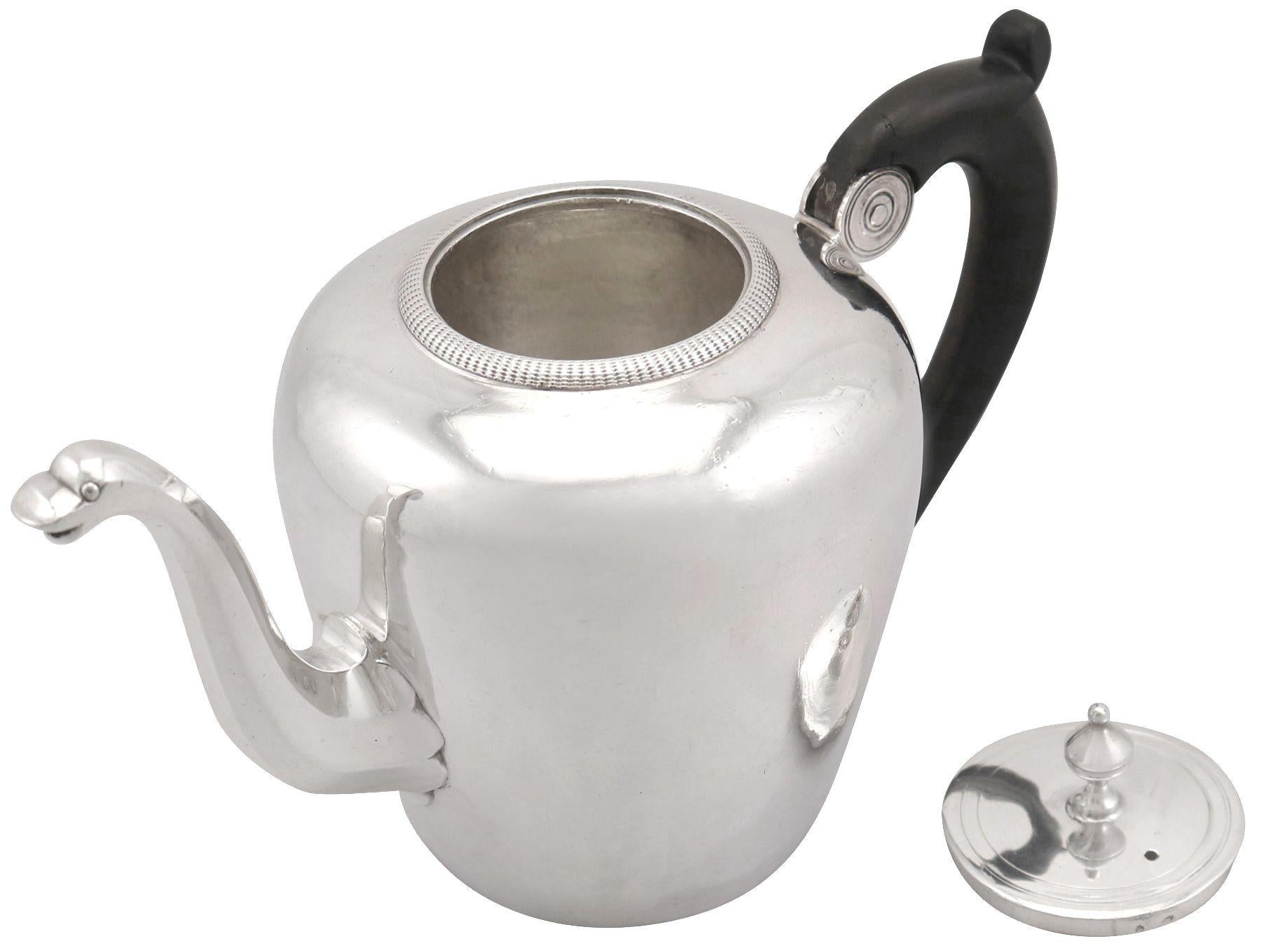Antique French Silver Teapot, Circa 1789 1