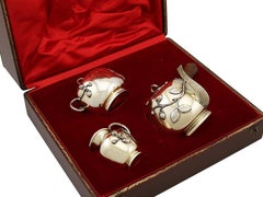 Antique French Silver Three Piece Tea Service, circa 1880