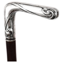 Antiker französischer Silber-Spazierstock, 19. Jahrhundert, 90 cm (36 Zoll)