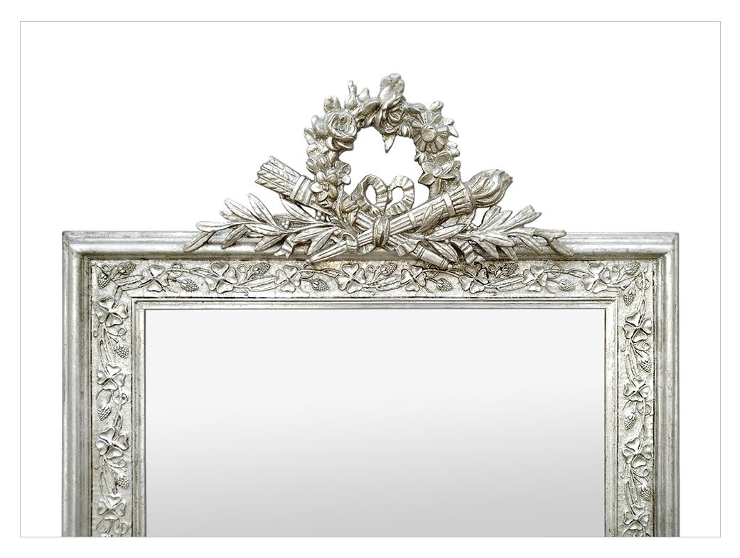 antique silver wall mirror