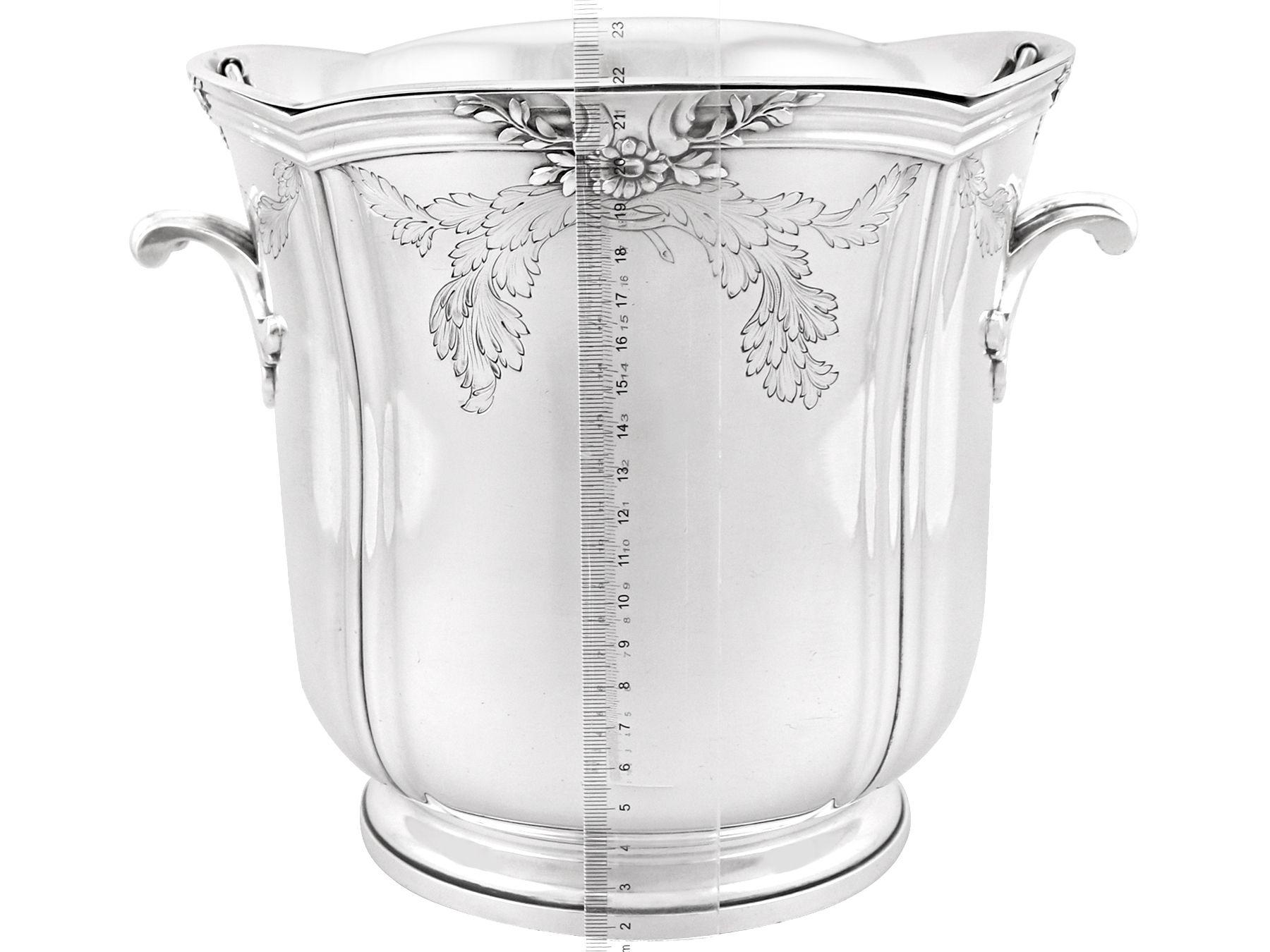 Antique French Silver Wine Cooler Circa 1905 8