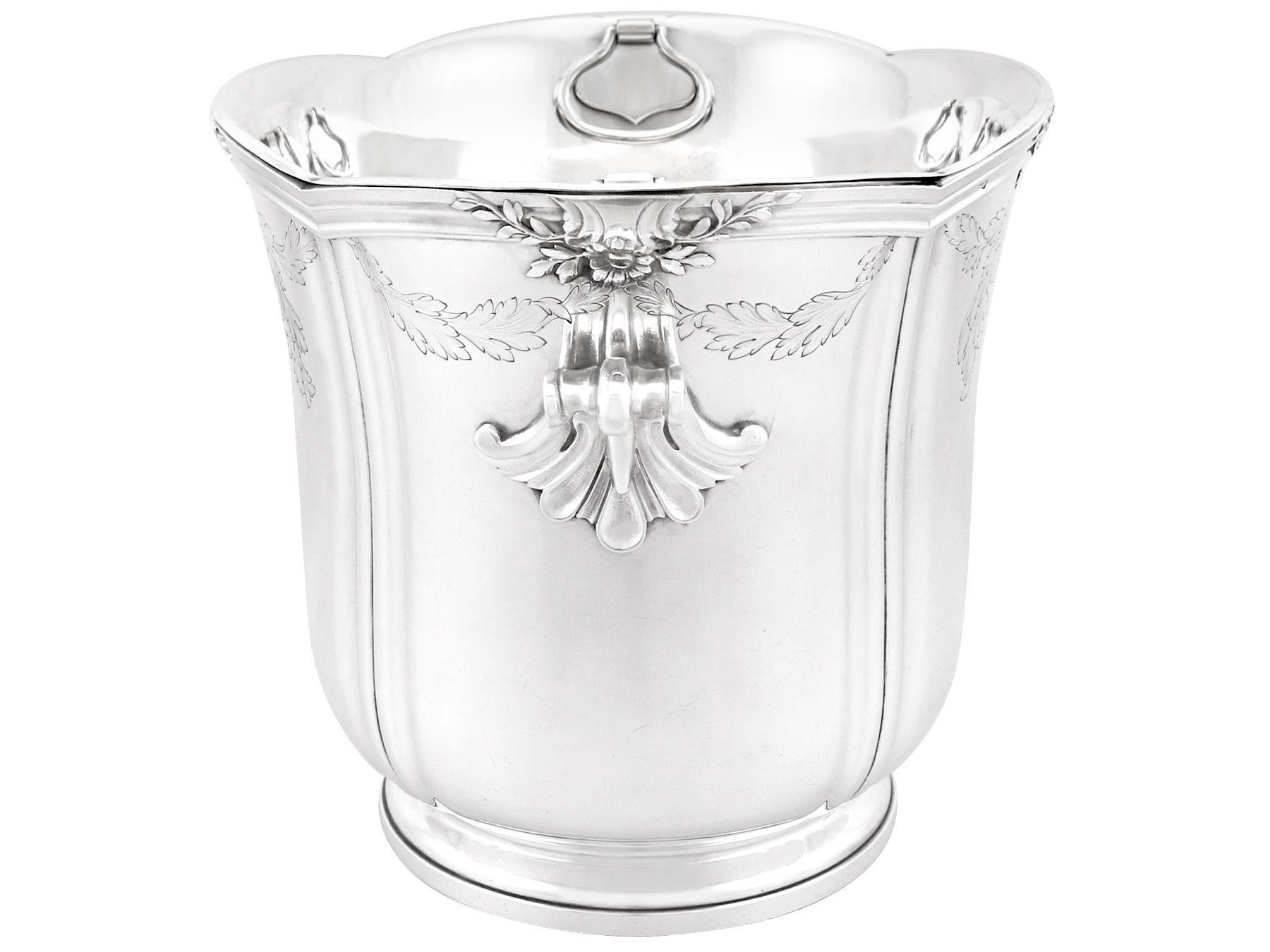 Early 20th Century Antique French Silver Wine Cooler Circa 1905