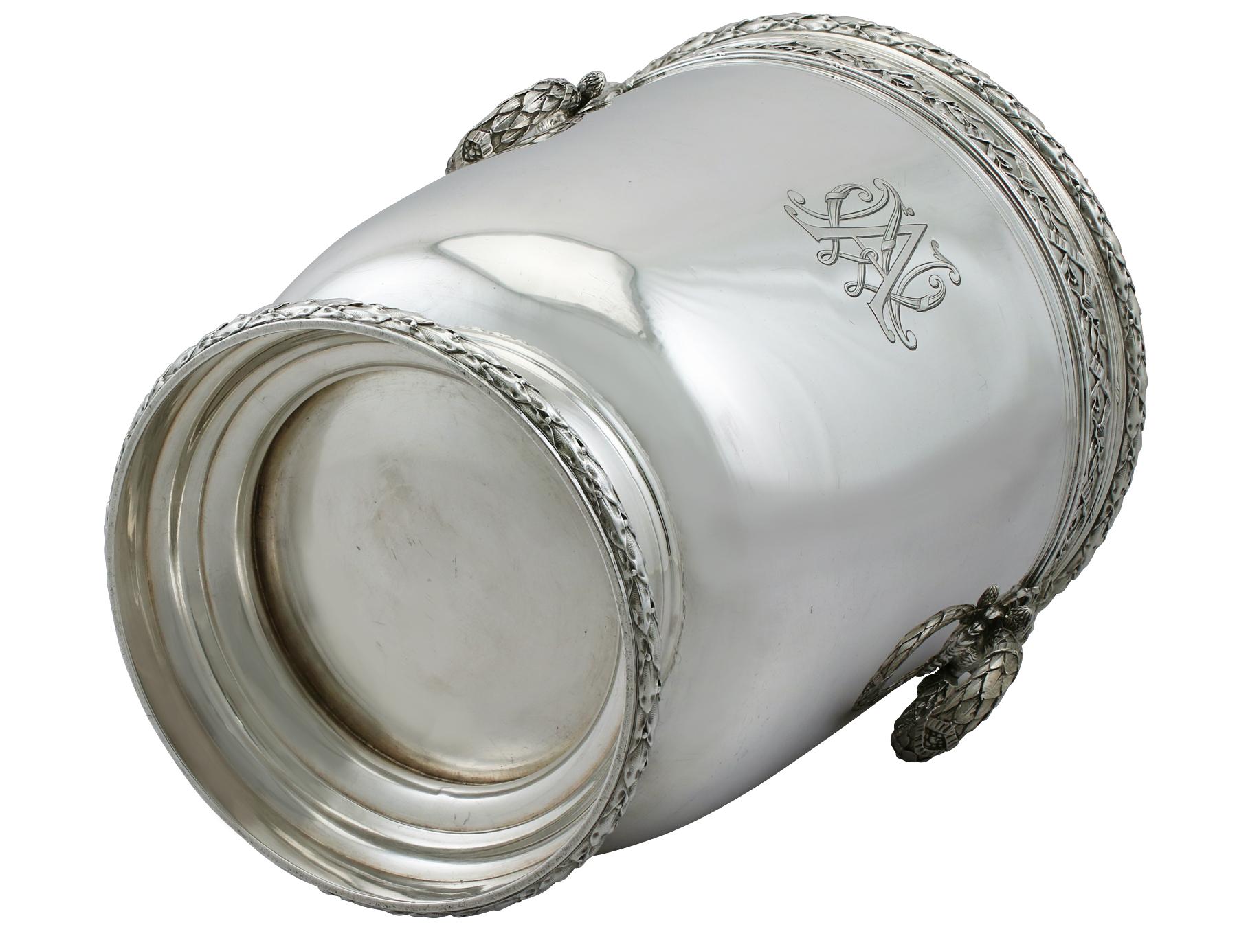 Antique French Silver Wine Cooler, circa 1910 8