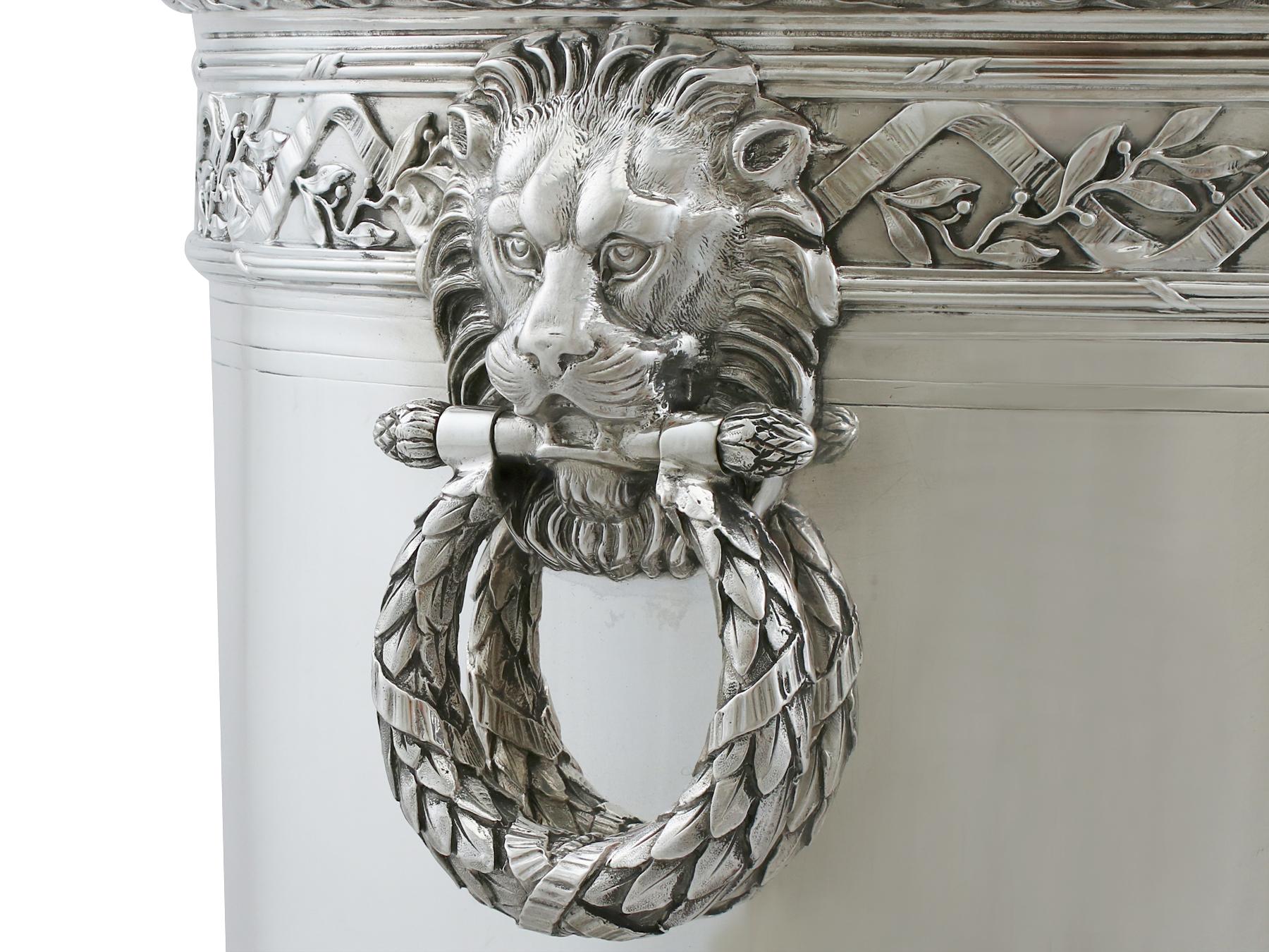 Antique French Silver Wine Cooler, circa 1910 3