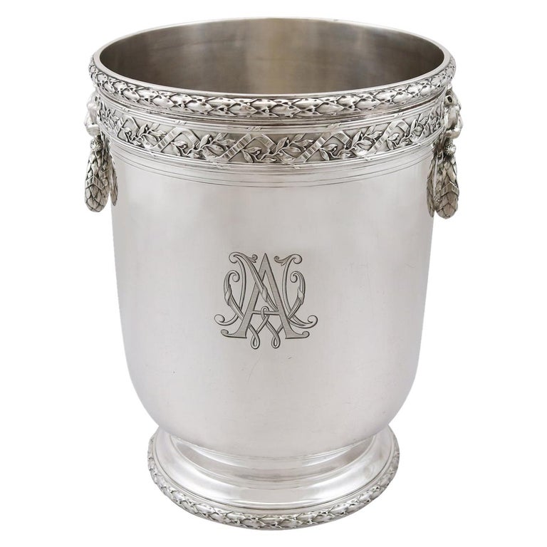 Antique French Silver Wine Cooler, circa 1910 For Sale at 1stdibs