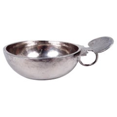 Antique French Silver Wine Taster with Scallop Shell Handle, 18th Century