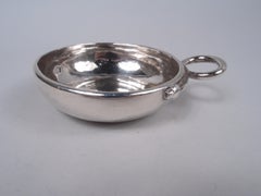 Antique French Silver Wine Taster with Snake Handle, 18th Century