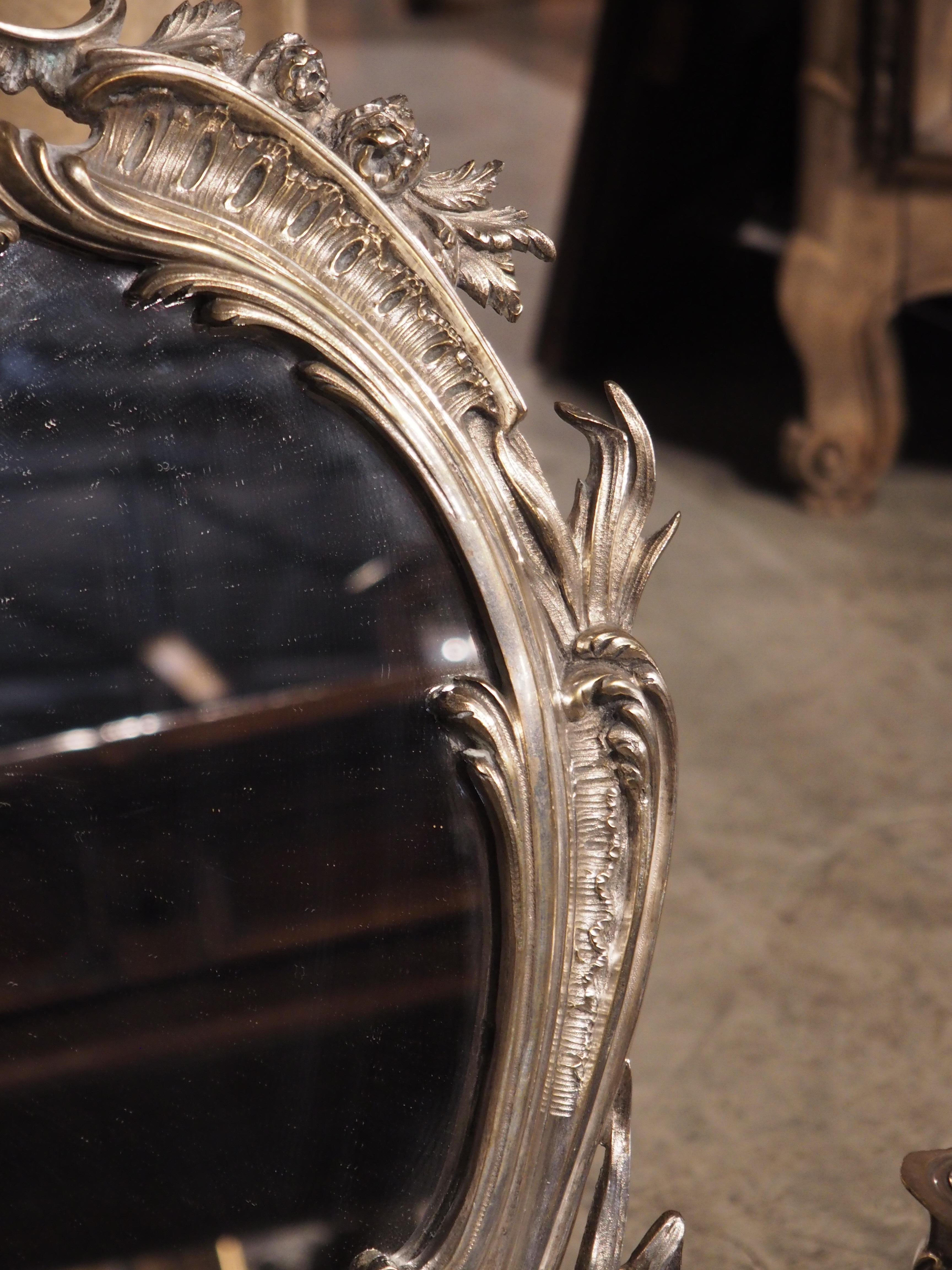 vintage bronze mirror