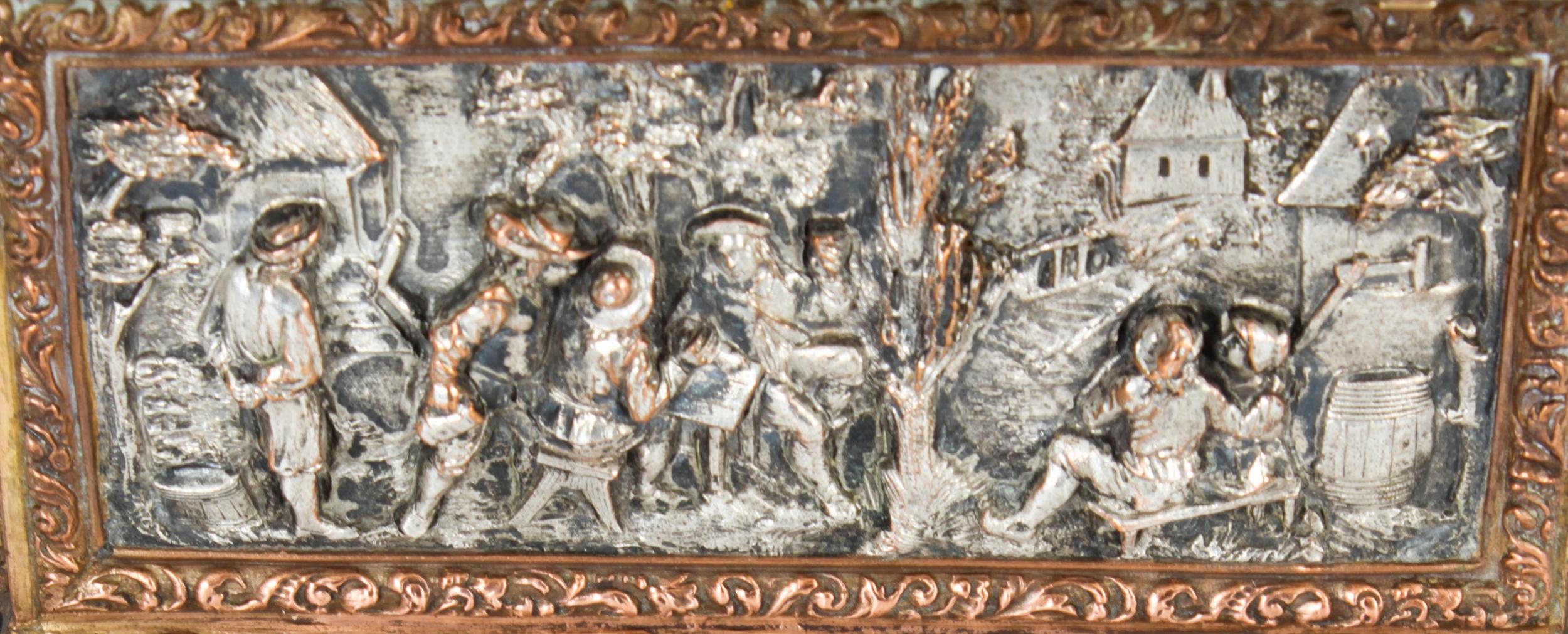 Antike französische versilberte und vergoldete Schmuckschatulle AB Paris, 19. Jahrhundert im Angebot 2