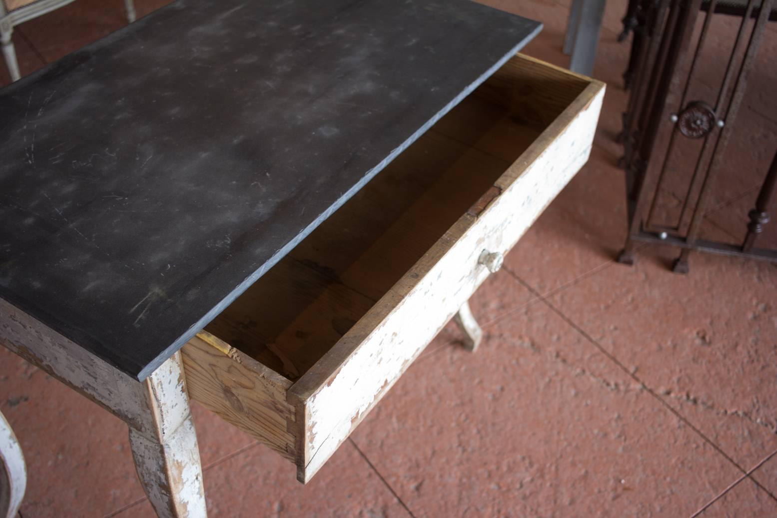 Antique French Single Drawer Table 1